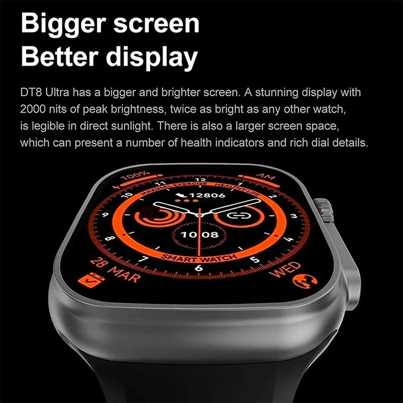 Smartwatch T900 Ultra Big 2.09 Infinity Display Negro