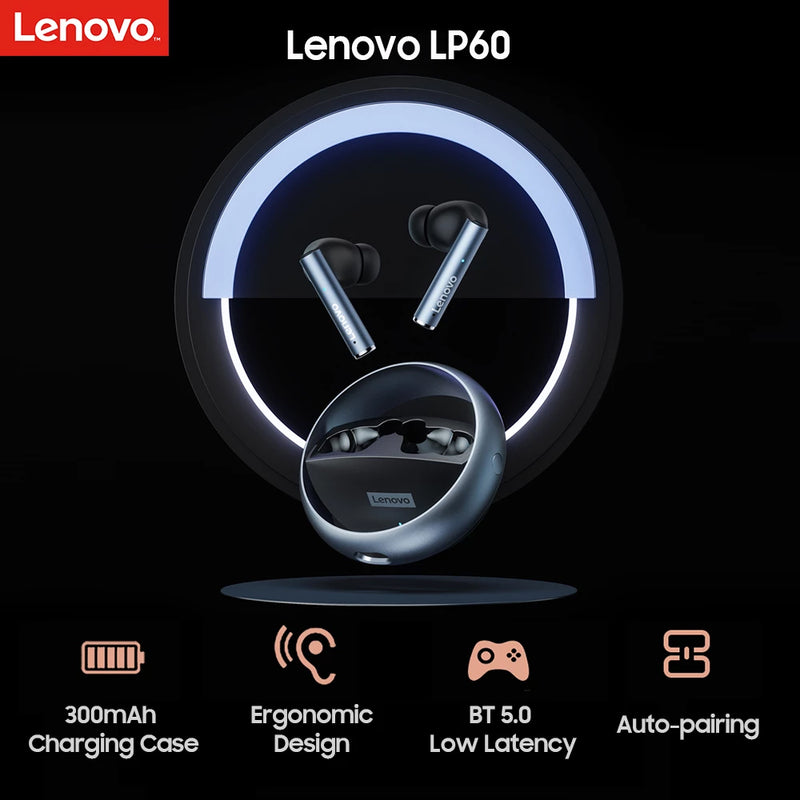 Audífonos Bluetooth Lenovo LP60 Rosado